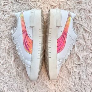 Puma White Sneakers with Vibrant Accents